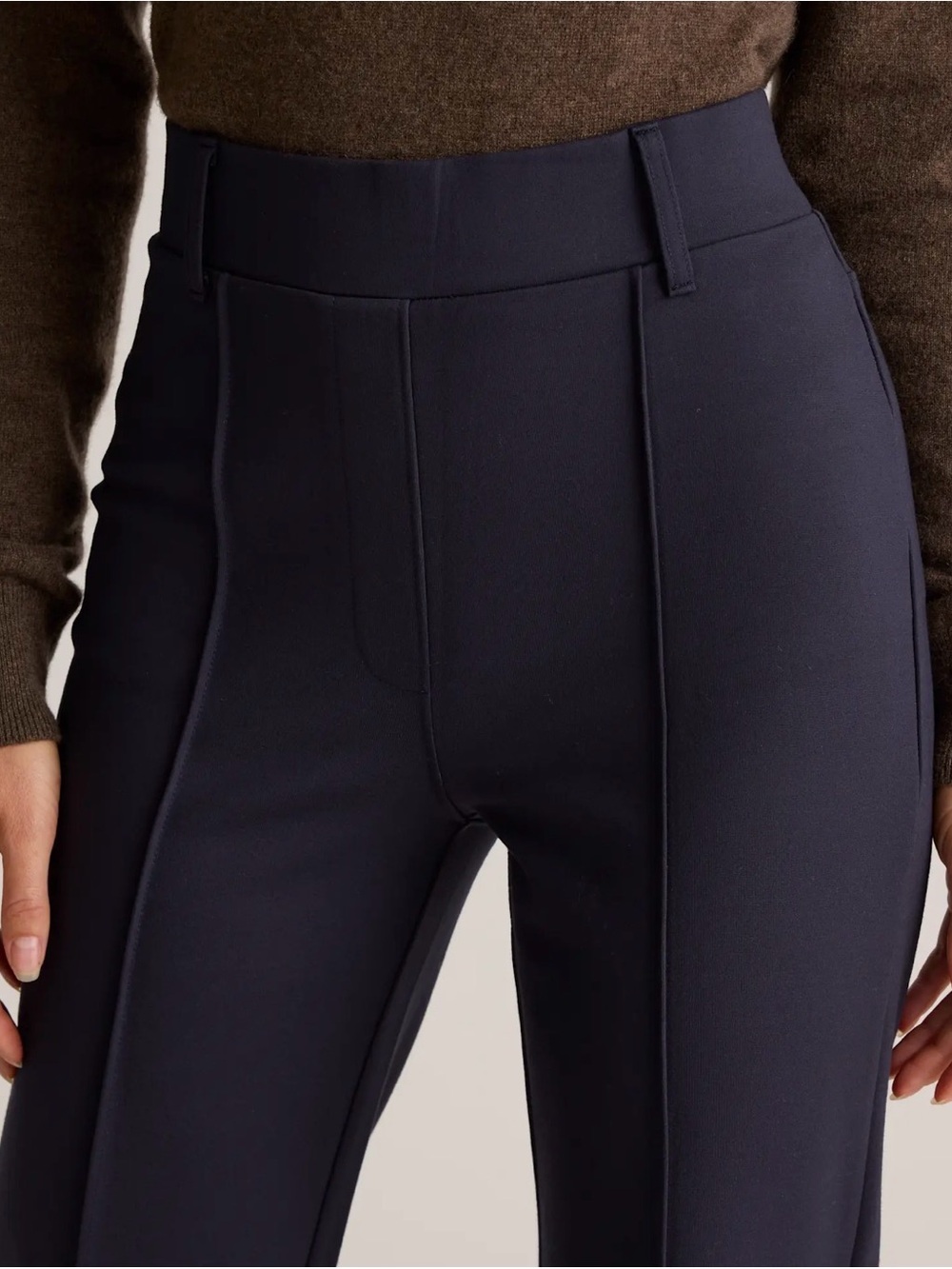Ultra Stretch Ponte Flare Leg Pants - Picture 3 of 7